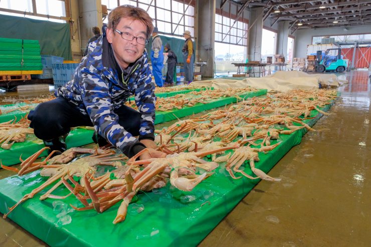 カニのセリも、港によりセリ方いろいろ